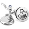 QWORK Boat Cam Latch, 2 Pack Marine 316 Stainless Steel Marine Boat Floor Buckle Hatch Latch, Flush Turning Lift Handle Lock, Marine Slam Latch,