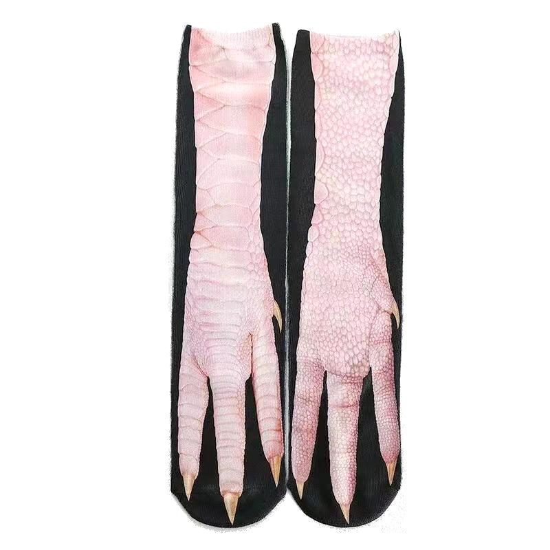 1 Par Creativo Divertido Perro Mono Pollo Cerdo Pata Novedad Calcetines Unisex Adulto Impresión 3D Animal Pata Calcetines Broma Regalos de Navidad