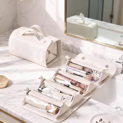 Portable Foldable Toileting Makeup Bag - Large Capacity, Waterproof Four-in-One Detachable StorageHome To Organize Cosmetics