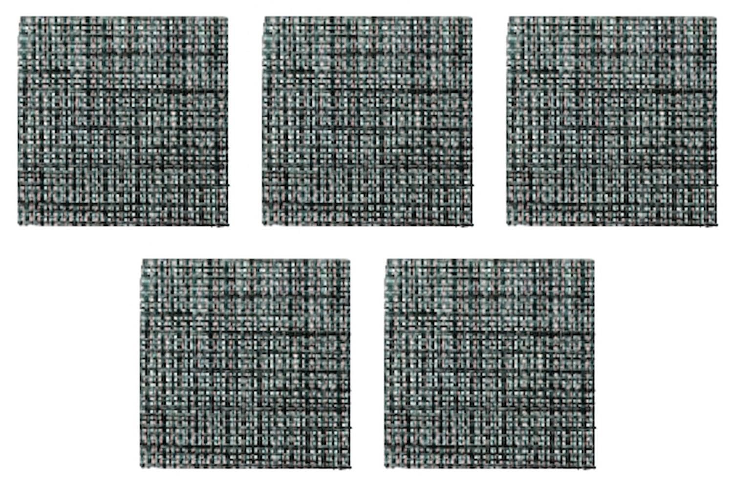 

Set of 5 Elegant Matte Coasters Black Mesh (Square) [Coasters]