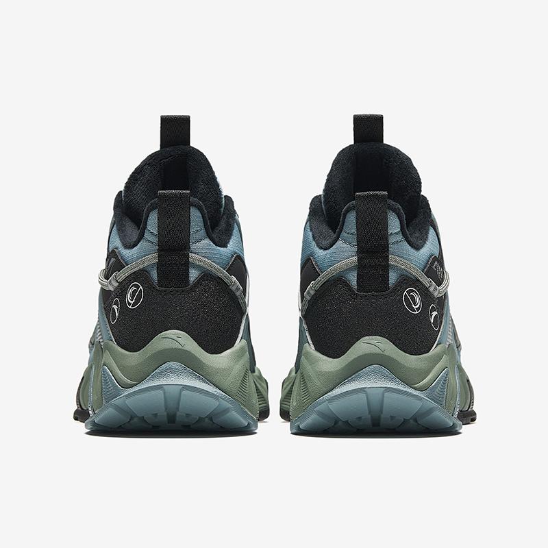 Anta Kids Trendy Fashion Fleece Non-Slip Wear-Resistant Breathable Warm Mid-Top Outdoor Shoes Kids Shoes Bullet-Gray Black Tipsy-Green A12446916-2