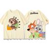 Miniso Zootopia Bawełniany T-shirt Top Moda Y2k T-shirt Męski Bawełniany T-shirt Top Letni Damski T-shirt Y2k Ubrania dla Pary