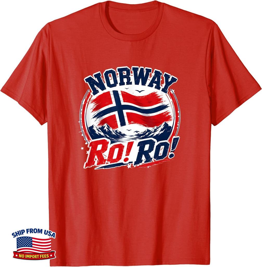 Norway Flag Shirts and Norwegian Flag with Ro Ro Norway T-Shirt