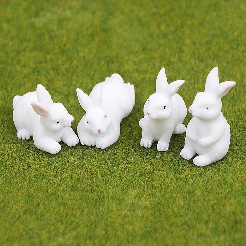 

1 шт. DIY Craft Decoration Mini Resin Кролик Фигурки Миниатюрные Фермерские Животные Сказочный Сад Микро Ландшафтный Орнамент
