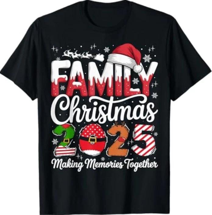 Family Christmas 2025 Matching Outfit Xmas Squad Santa T-Shirt S