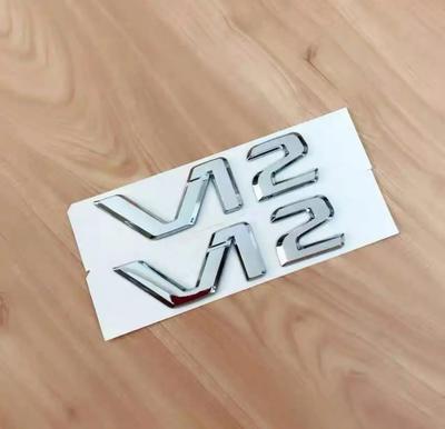 Chrom Schwarz V12 V 12 Buchstaben Seiten Kotflügel Abzeichen Embleme für Mercedes Benz MAYBACH S500L S600L S63 S65 S65L AMG ZY3