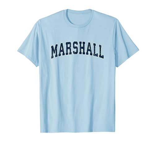 Marshall Missouri MO Vintage Sports Design Navy T-Shirt