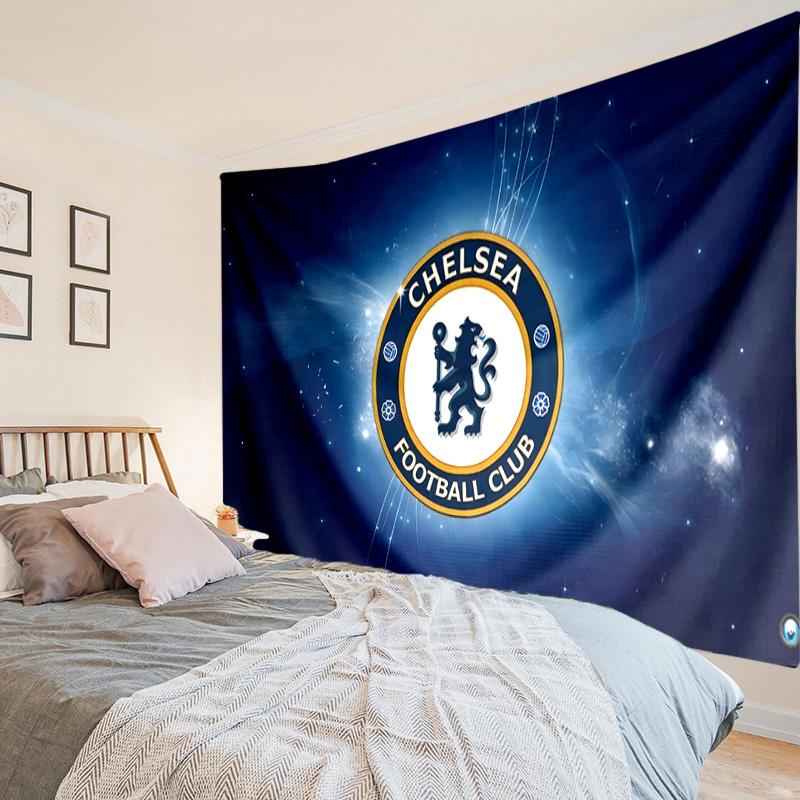 Chelsea Football Club Crest Tapestry, Unique Design Tapestry, Wall Decor for Bedroom,Livingroom, Playroom,Heartwarming Fan Holiday Gifts