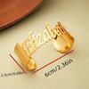 Custom Big Size Name Cuff Bracelet For Women Personalized Letter Wide Bangle Women's Fashion Jewelry Gold Color Stainless Steel