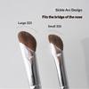 2Pcs Sickle Shaped Nasal Shadow Brush Soft Bristles For Daily Professional Makeup Use Beauty Tool