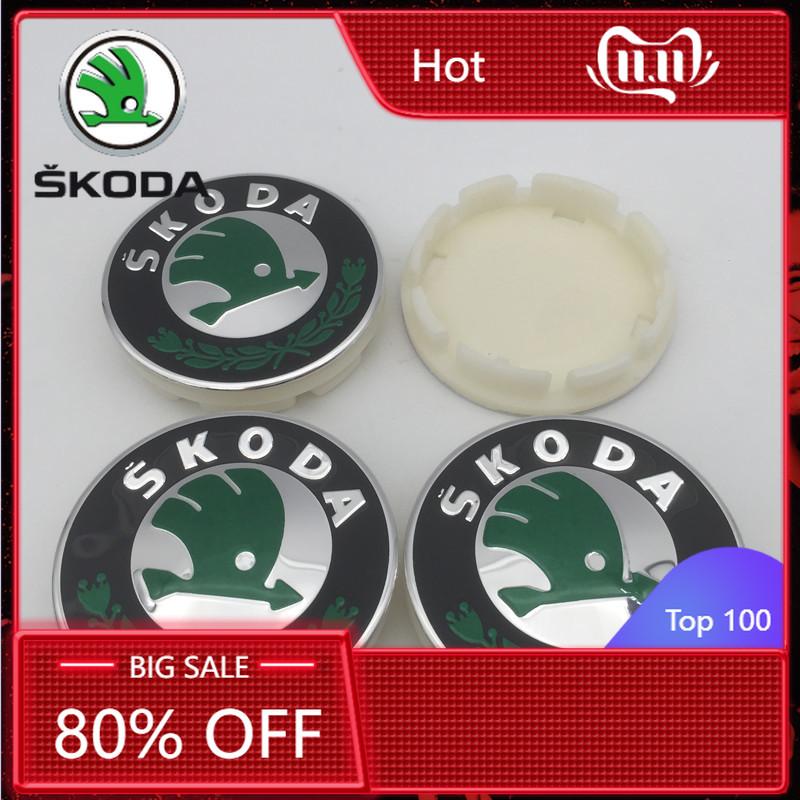 

Car Sticker 2025 New 4pcs 3D 56mm For Skoda Car emblem Wheel hub Center Cap Badge covers sticker Decals Styling accessories