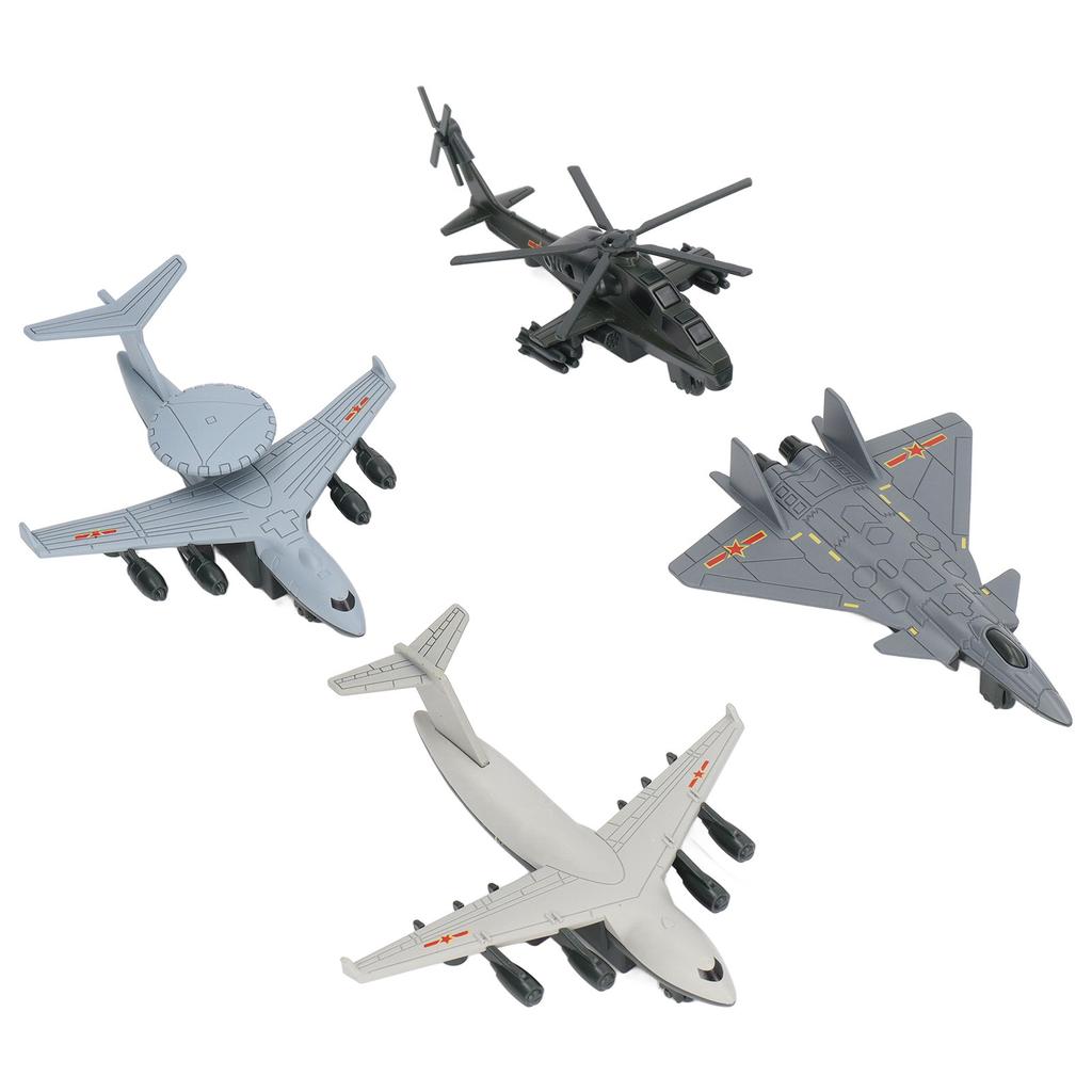 4pcs Pull Back Airplane Toy Children Boys Alloy Simulated Aircraft Plane Model Birthday Gift Decoration