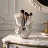3D Printed Pen Holder 2 Angels Wings Decorative Pencil Cup Multi-functional Desk Organizer for Office Home Workspace