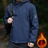 Waterproof Windproof Tactical Jacket for Men Warm Plush Casual Outdoor Mountain Climbing Fleece Regular Jacket Autumn Winter