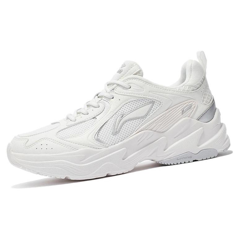 Li Ning Running Collection Cushioning Slip Resistant Abrasion Resistant Low top Running Shoes Women's White ARLS008-3