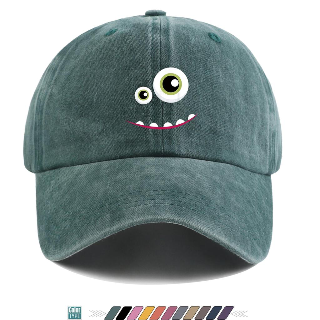 pc Monster Eye Pattern Printed Truck Hat Comfortable And Breathable Stylish And Attractive Cartoon Game Black Classic Papa H
