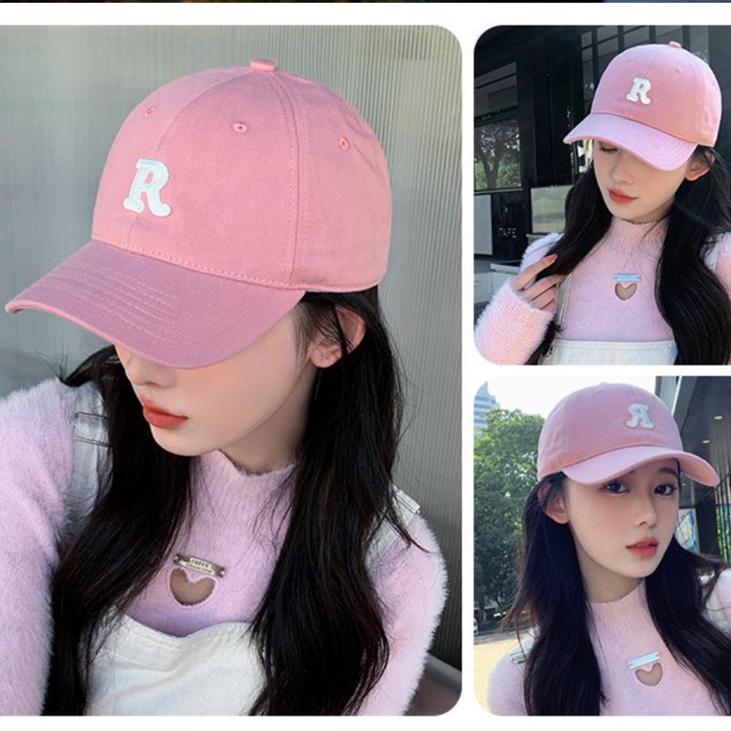 R Standard Soft Top Big Head Circumference Baseball Cap Showing Face Small Men's and Women's Versatile Sunshade Cap Couple Hat
