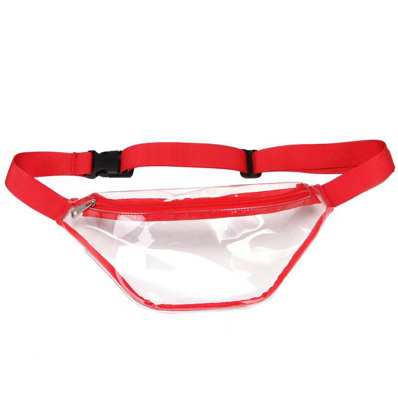 Clear PVC Waist Bag - Unisex Travel, Makeup, Sports & Mountaineering Accessory