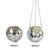 Cross-Border Disco Ball Planter: Mirror Disco Ball-Shaped Hanging Flower Pot for Christmas Gardening.