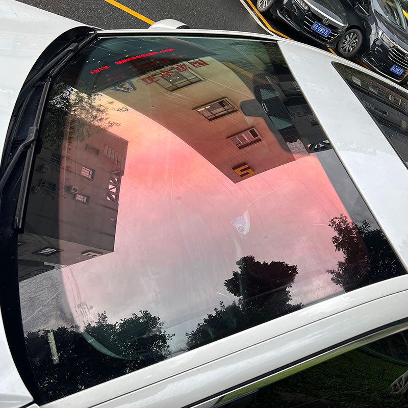 Rose Ghost Red High Heat Iridescent Sun Protection Car Film - Up to 99% Explosion-proof Nanomaterial