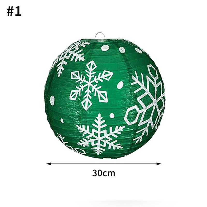 Christmas Lantern Round Paper Lanterns Xmas Decoration Hanging Pendant Christmas Party Supplies Lanterns navidad decoracion 2026
