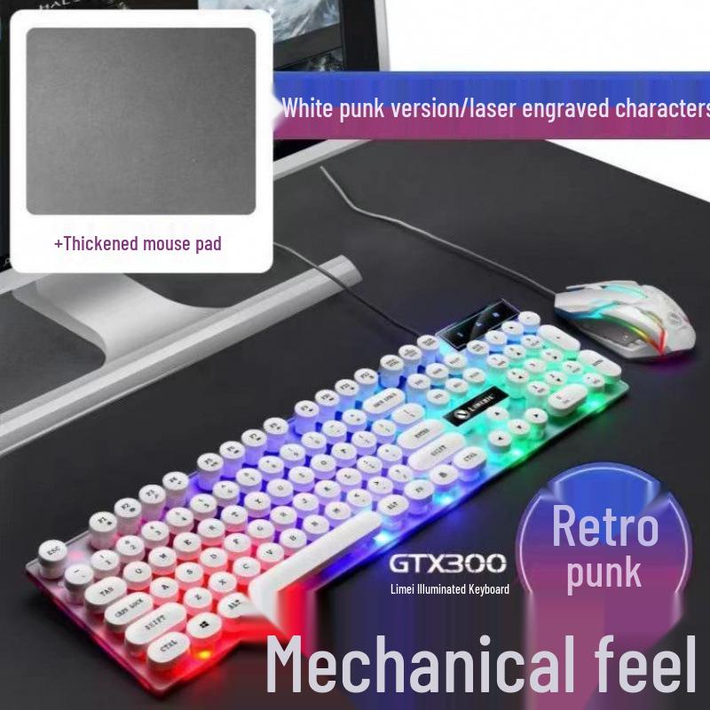 RGB Wired Mechanical Gaming Keyboard & Mouse Set for PC & Laptop