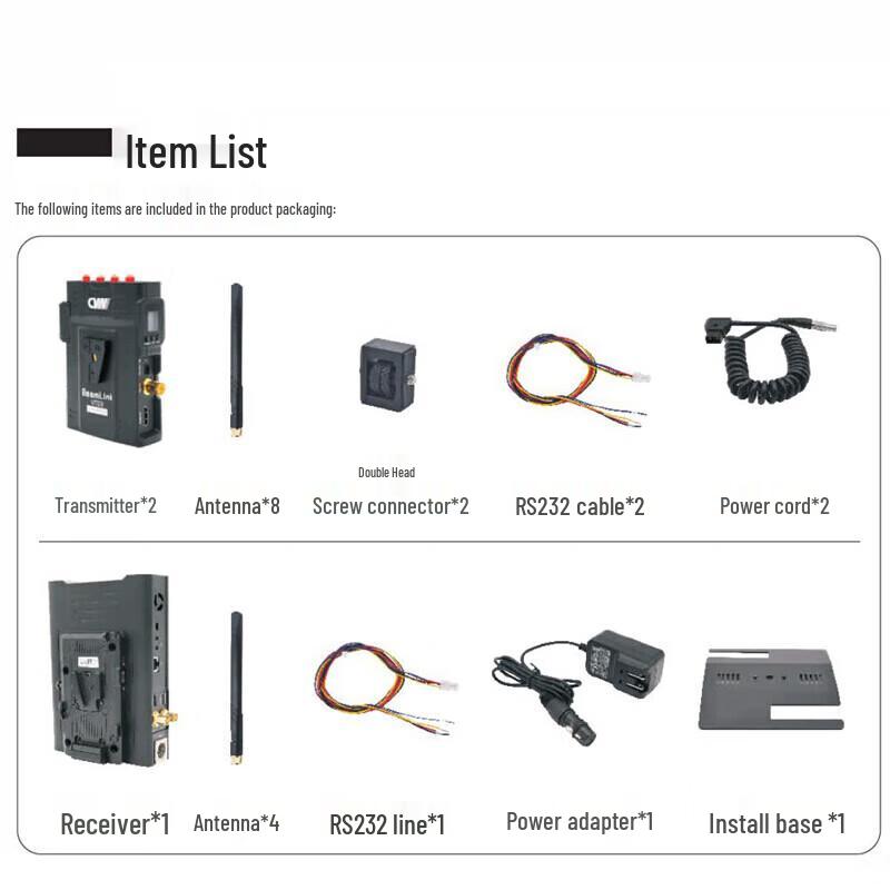 Vision Crystal Wireless Dual-Receiver 1000m HD Video Transmission System