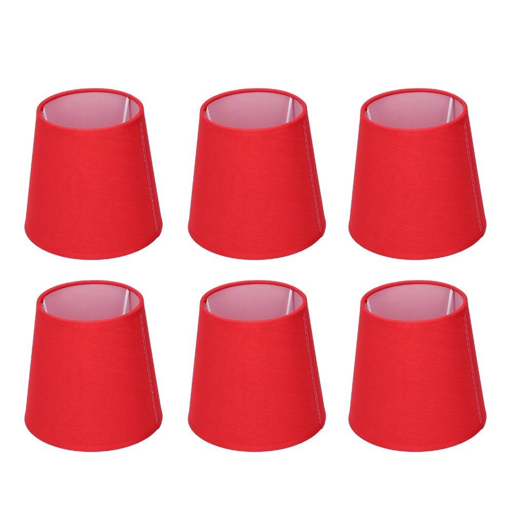 6PCS Clip On Wall Light Chandelier Fabric Lampshade Modern Light Fixture  Home Decoration