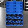 15 Pieces Carbon-Steel Brake-Line Wrench Set Black Finish Hand Tool Size-Stamped