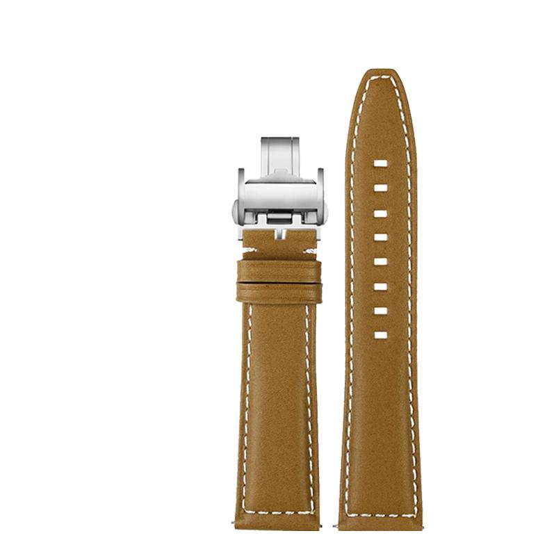 Leather Strap 21/22mm for Longines SPIRIT Rolex Black/Green Water Ghost Omega SEAMASTER 300 High-end Italian Cold Watch Strap