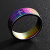 Trendy Men's Ring Stainless Steel Black Color Jesus Cross Ring Letter Bible Verse Prayer Finger Rings For Men Amulet Jewelry