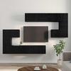 TV Units 4 pcs Black Oak Effect Particleboard