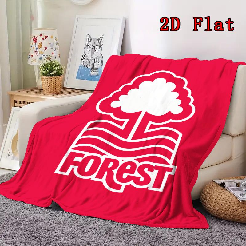 Nottingham Forest Pattern Flannel Blanket High Quality All Seasons Warmth and Comfort Perfect for Christmas Gifts.