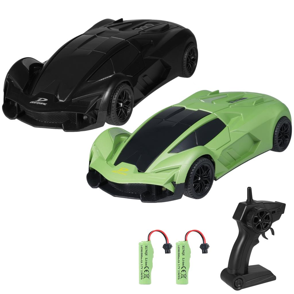 Mașină cu telecomandă, 2.4GHz 1:Jucărie de curse 4x4 la scară 20 cu lumini LED, anvelope de drift, Mo reîncărcabil