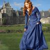 Medieval Retro Long-Sleeved Women's Dress: Party Costume for Stage Performance