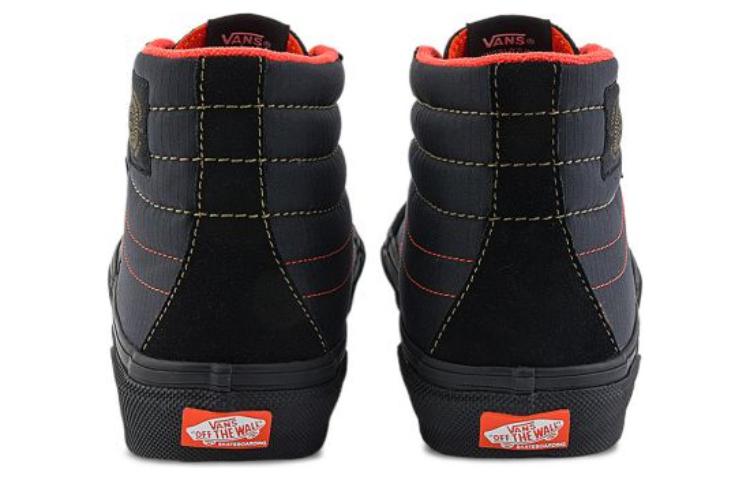 Sk8 Spitfire Wheels x Sk8 Skate Vans-Hi Reissue 'Black Flame' VN000D1EBFM