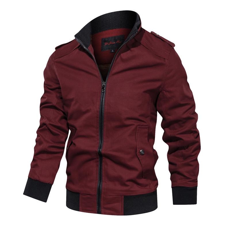 Męska Kurtka Bawełniana na Wiosnę/Jesień, Duży Rozmiar, Codzienna, Robocza, Długi Rękaw, Styl Europejsko-Amerykański.