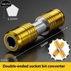 1/2Pcs Carbon Portable Double Head Screwdriver Bit Holder - 1/4" Hex Quick Release Extension Rod For Electric Drill&Power Tool
