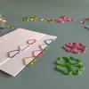 20pcs/set Jelly Color Heart Shape Paper Clips Creative Design Casual Non-sticky Memo Pad Clips Simplicity Bookmark for Book