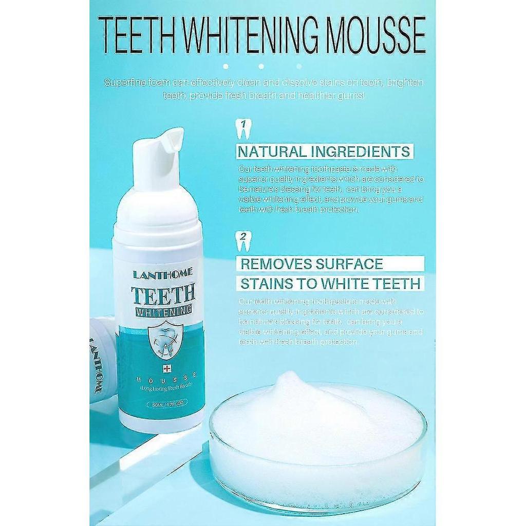 Teeth Whitening Mousse, Teeth Scaling Mousse, Oral Cleansing Foam for Fresh Breath, Deep Cleaning Teeth Care Foam