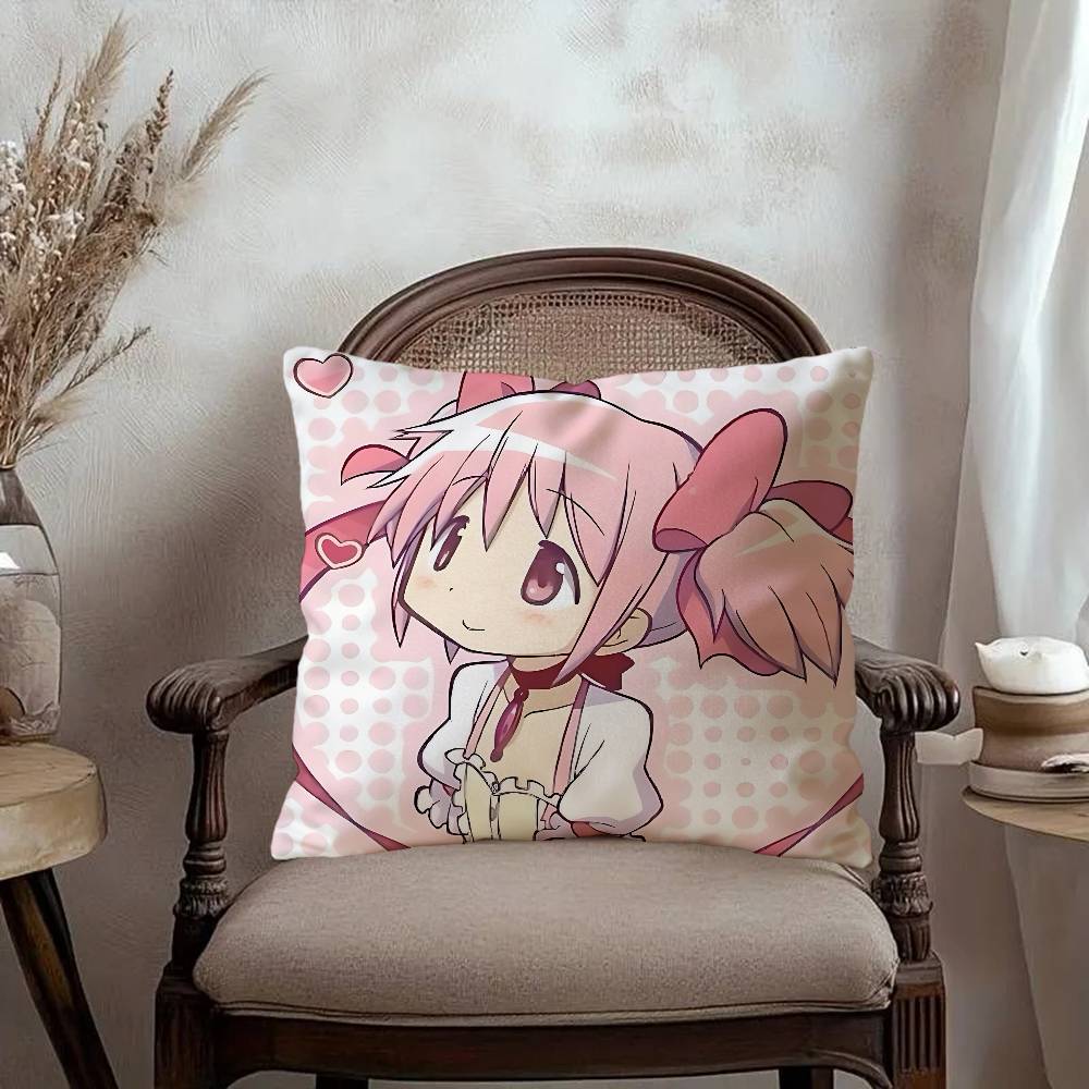 P-Puella Magi K-Kaname Madoka Maple Design Cushion Cover Happy Autumn Harvest decor Holiday Decorati Pillow Cover