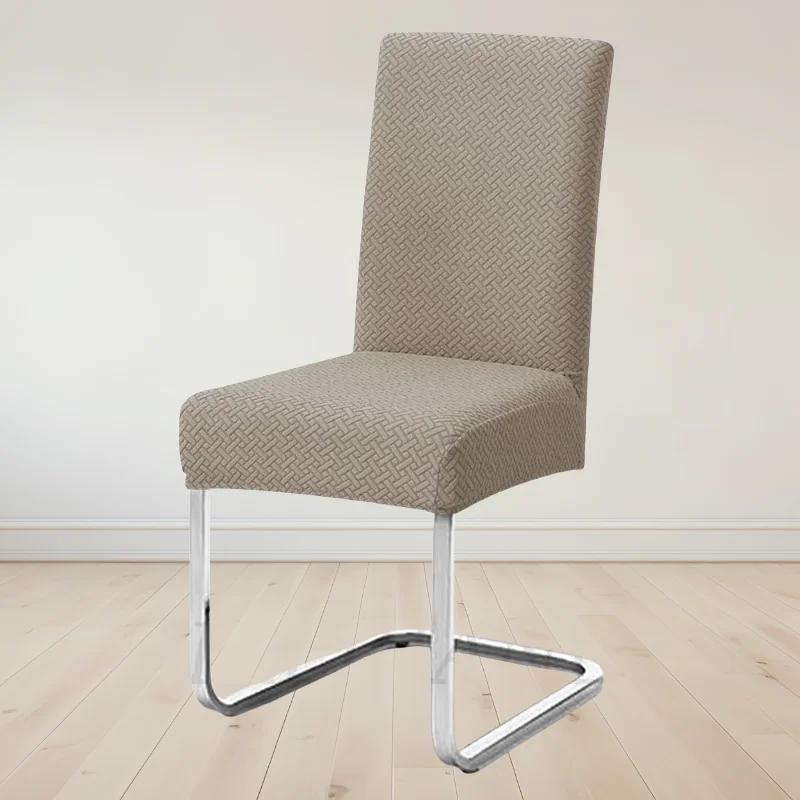 Husté žakárové potahy na opěradla židlí Vzor ve tvaru T Potah sedáku židle Elastický chránič jídelní židle Kancelář Restaurace Univerzální