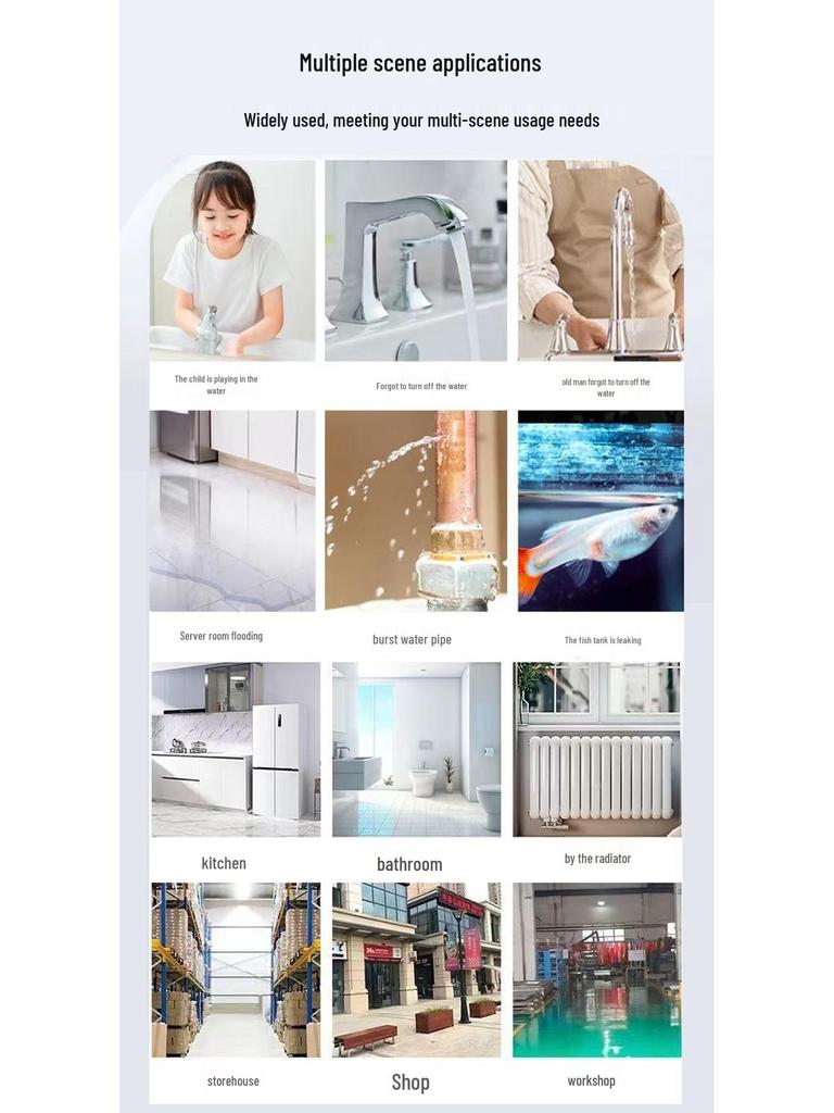 Adjustable Volume Water Leak Detector & Alarm