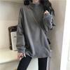 Double-sided Fleece Undercoat Female with Autumn and Winter New Loose Warm Long-sleeved T-shirt Female Students On Clothes Female