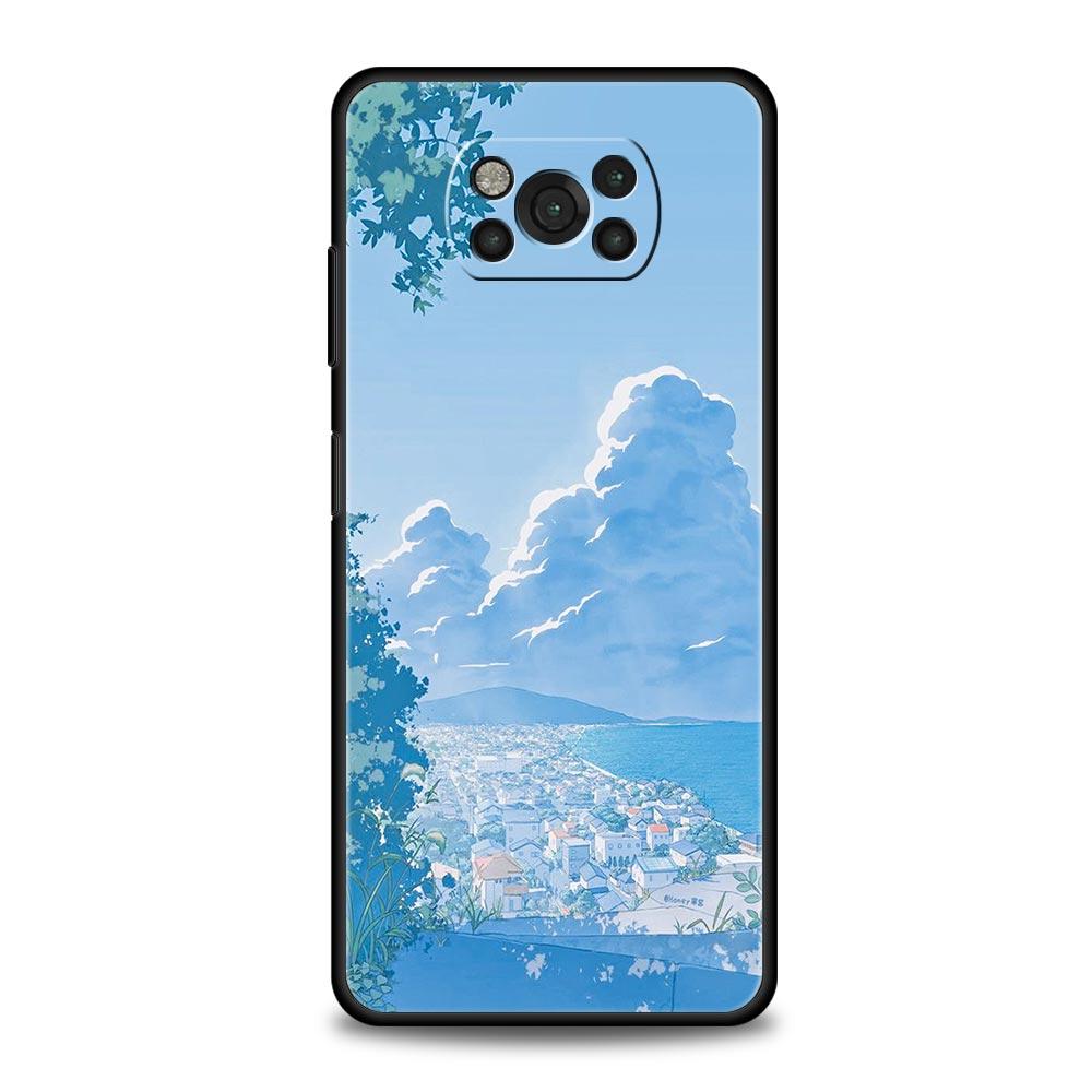 Funda de verano Sky para Phone Case For For Xiaomi Poco X6 X5 Pro X4 X3 NFC F5 Pro F4 F3 GT M5 M4 Pro 5G M3 C51 C50 C55 Cover
