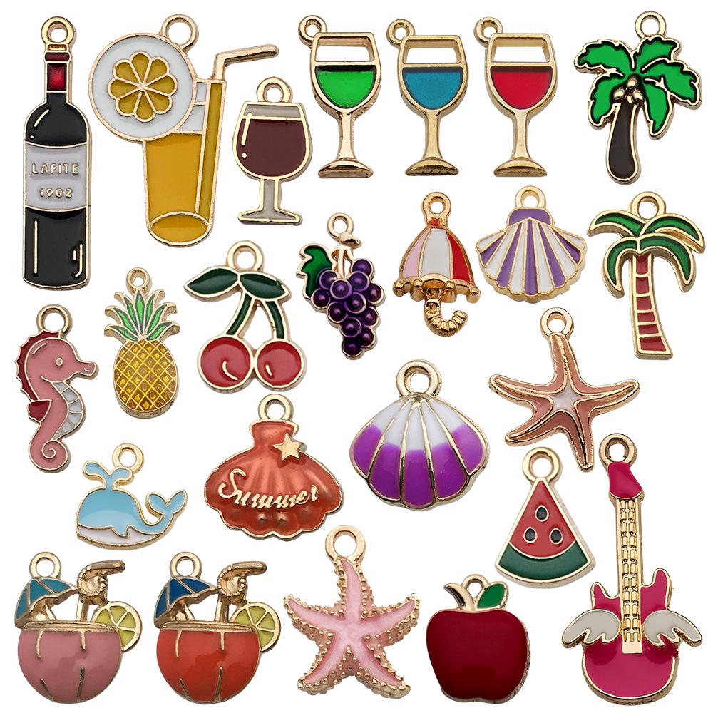 Cute Cartoon Alloy Drip Oil Jewelry Pendants for DIY Phone Chains and Necklaces