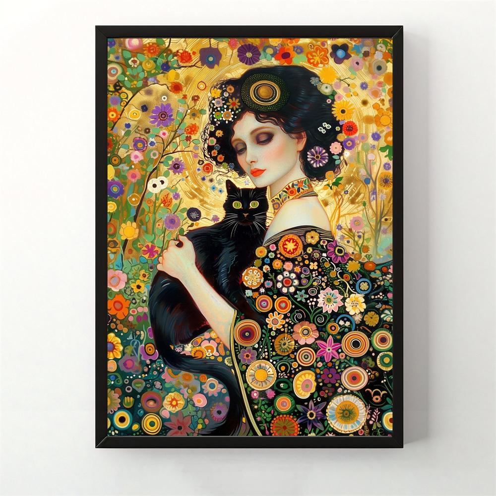 Gustav Klimt Woman Print Poster Gustav Klimt Inspired Art Prints Gustav Klimt Home Decor Vintage Poster Klimt Lady Portrait Art