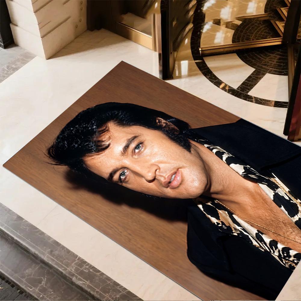 Elvis Presley's Iconic Style Floor Rug Office Rug Design for Foyer Decorate room Living Rooms Hallway Antislip Carpet Decorate Offices