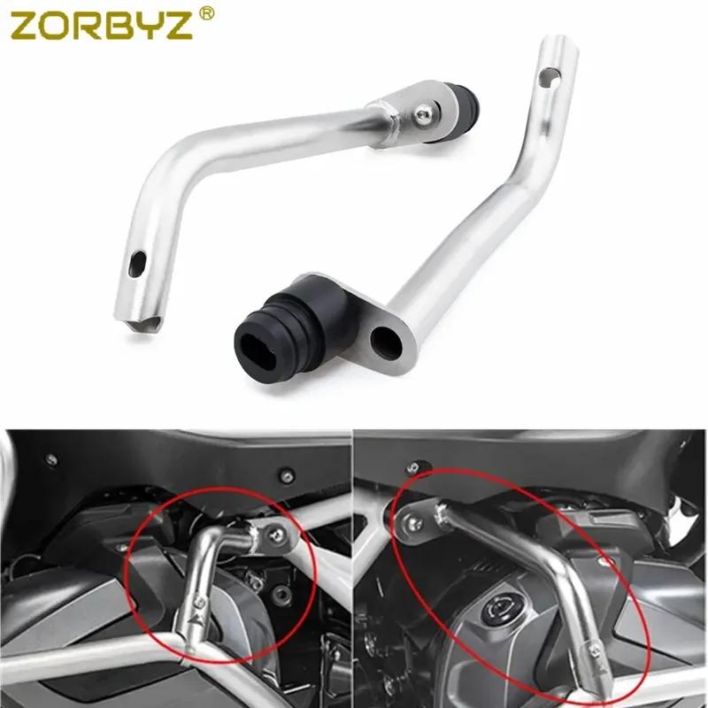 ZORBYZ Motorcycle Silver Engine Guard Crash Bar Frame Bumper Guard For BMW R1250GS ADV 2019-2021