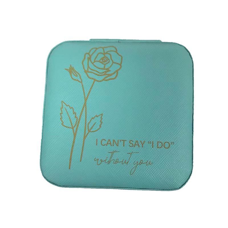 Lockable Leather Jewelry Travel Box - Small, Portable, High-end Gift Box